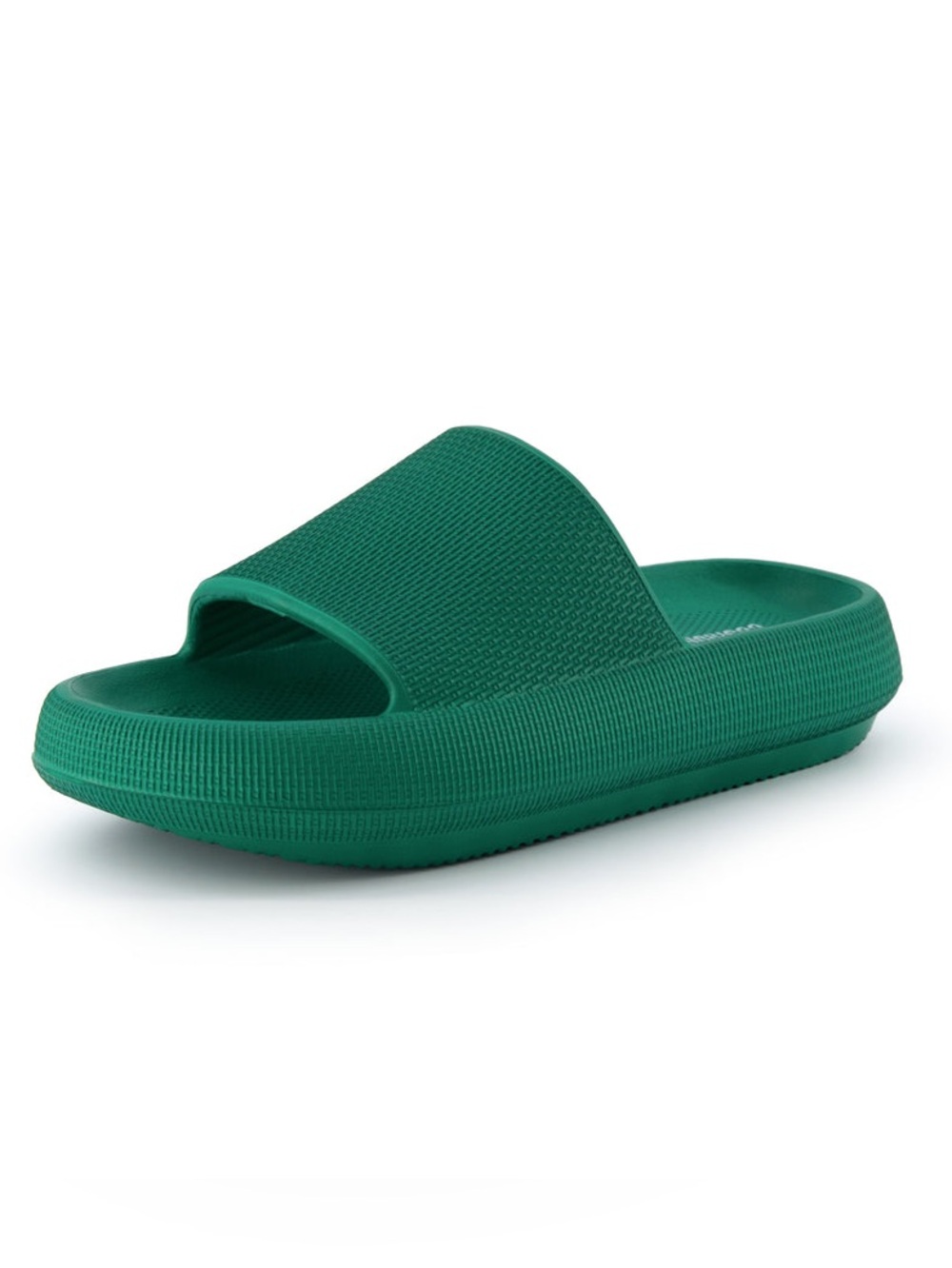CUSHIONAIRE Women's Cloud Recovery Slide Sandals with +Comfort 10 Emerald Green